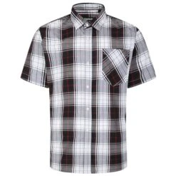 Bigdude Short Sleeve Check Shirt Black