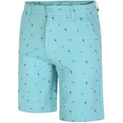 Bigdude Summer Print Chino Shorts Light Blue