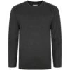 Bigdude Long Sleeve Marl T-Shirt Charcoal