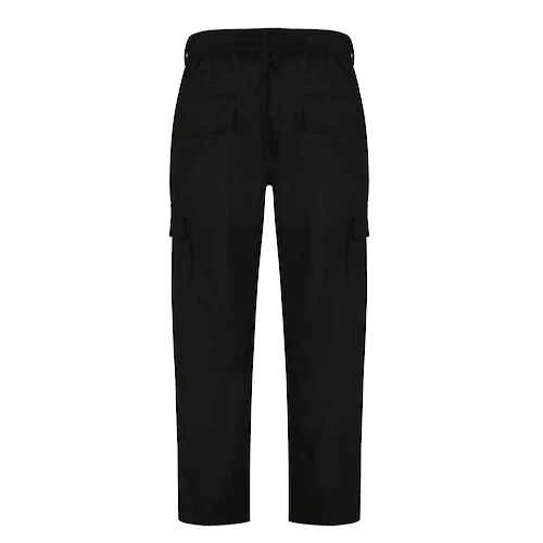 Bigdude Lightweight Elasticated Waist Cargo Trousers Black - Image 4