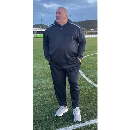 Bigdude Contrast Tricot Hooded Tracksuit Navy - Image 2