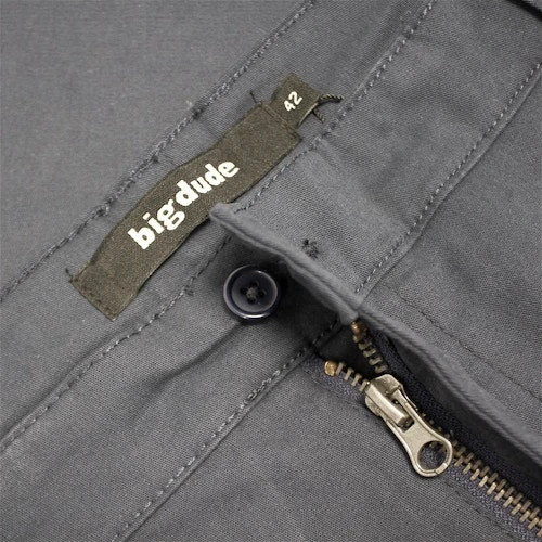 Bigdude Stretch Chino Shorts Grey - Image 5