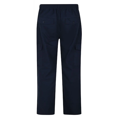 Bigdude Elasticated Waist Cargo Trousers Navy - Image 4