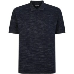 Bigdude Vintage Inkjet Marl Polo Shirt Navy