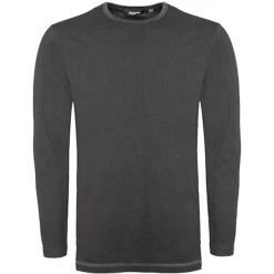 Bigdude Long Sleeve Thermal T-Shirt Charcoal Tall