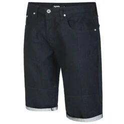 Bigdude 3/4 Length Denim Shorts Black