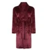 Bigdude Plain Fleece Dressing Gown Burgundy
