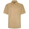 Bigdude Short Sleeve Milton Linen Summer Shirt Peach Tall