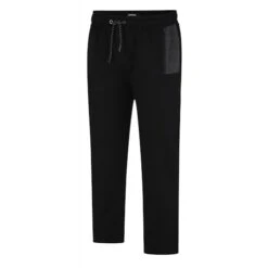 Bigdude Contrast Joggers With Zip Pockets Black/Charcoal
