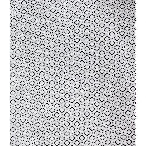 Bigdude Short Sleeve Cotton Woven Abstract Design Shirt White/Back - Image 6