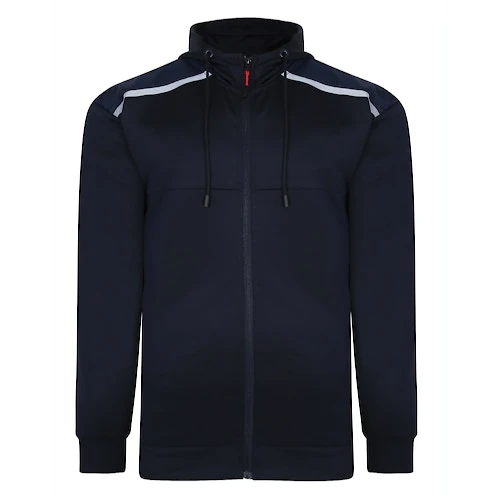 Bigdude Contrast Tricot Hooded Tracksuit Navy - Image 3