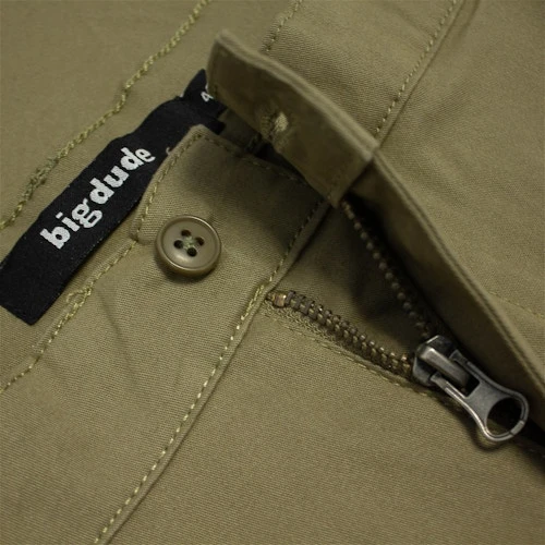 Bigdude Stretch Chino Shorts Light Khaki - Image 5