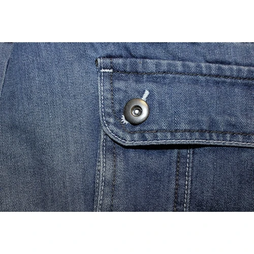 Bigdude Cargo Denim Shorts Mid Wash - Image 7