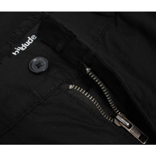 Bigdude Lightweight Elasticated Waist Cargo Trousers Black - Image 5