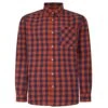Bigdude Gingham Long Sleeve Shirt Orange Tall