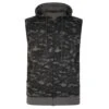 Bigdude Hooded Camo Gilet Charcoal