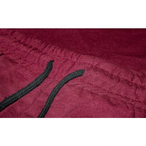 Bigdude Cut & Sew Contrast Panel Joggers Burgundy - Image 4