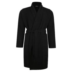 Bigdude Terry Towelling Dressing Gown Black