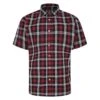 Bigdude Short Sleeve Check Shirt Red Tall
