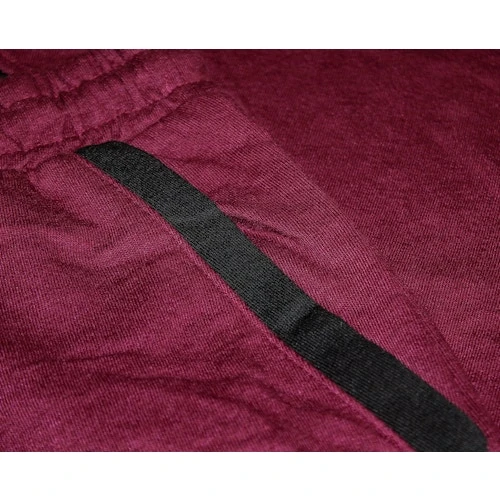 Bigdude Cut & Sew Contrast Panel Joggers Burgundy - Image 5