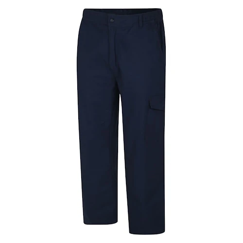 Bigdude Elasticated Waist Cargo Trousers Navy - Image 2