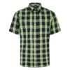 Bigdude Short Sleeve Check Shirt Light Green