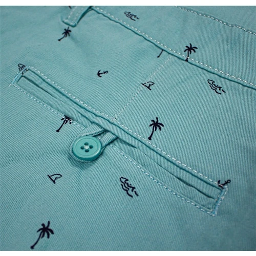 Bigdude Summer Print Chino Shorts Light Blue - Image 7