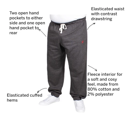 Bigdude Signature Joggers Charcoal - Image 3