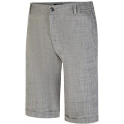 Bigdude Linen Look Elasticated Waist Chino Shorts Charcoal