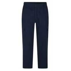 Bigdude Elasticated Waist Cargo Trousers Navy