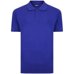 Bigdude Plain Polo Shirt Cobalt Blue Tall