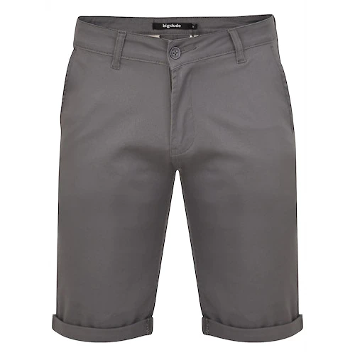 Bigdude Stretch Chino Shorts Grey