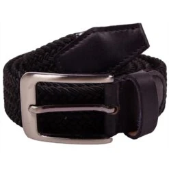 Robbie Stretch Braided Belt Black