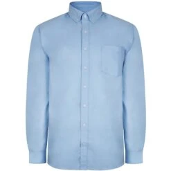 Bigdude Oxford Long Sleeve Shirt Light Blue Tall