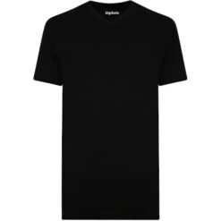Bigdude Plain V-Neck T-Shirt Black Tall