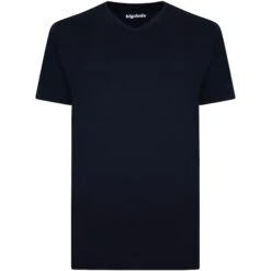 Bigdude Plain V-Neck T-Shirt Navy Tall