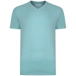 Bigdude Plain V-Neck T-Shirt Turquoise Tall