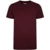 Bigdude Plain Crew Neck T-Shirt With Pocket Burgundy Tall