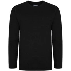 Bigdude Long Sleeve Marl T-Shirt Charcoal Tall