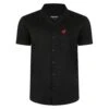 Bigdude Relaxed Collar Short Sleeve Shirt Black
