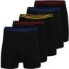 Bigdude 5 Pack Boxer Shorts Black