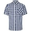 Bigdude Gingham Short Sleeve Shirt Navy Tall