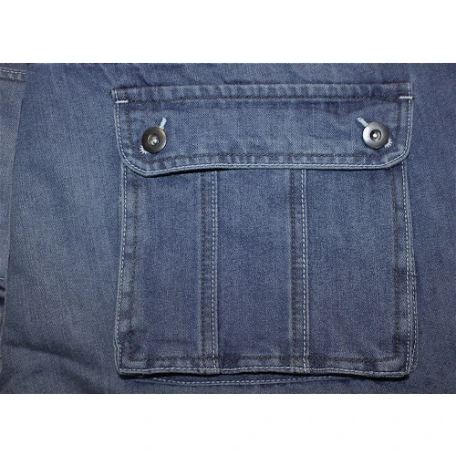Bigdude Cargo Denim Shorts Mid Wash - Image 5