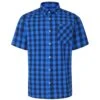 Bigdude Gingham Short Sleeve Shirt Blue