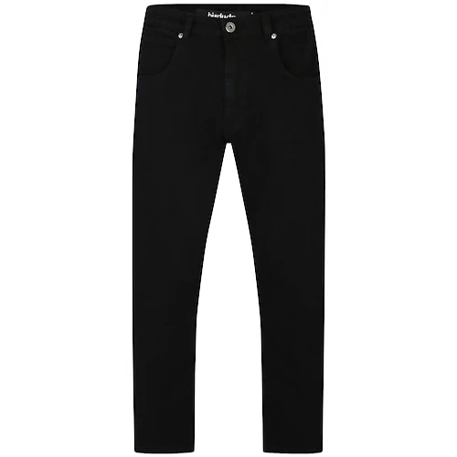 Bigdude Loose Fit Straight Cut Stretch Jeans Black