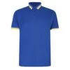 Bigdude Jacquard Contrast Pique Polo Shirt Royal Blue