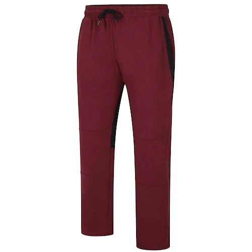 Bigdude Cut & Sew Contrast Panel Joggers Burgundy