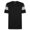 Bigdude Cut & Sew Contrast Sleeve T-Shirt Black Tall