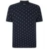 Bigdude Geometric Print Polo Shirt Navy