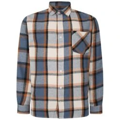 Bigdude Long Sleeve Check Flannel Orange Tall